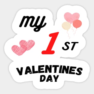 MY FIRST VALENTINES DAY gift idea Sticker